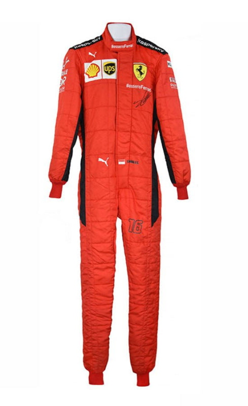 2020 Charles Leclerc Ferrari F1 Go Kart Racing Suit – CIK/FIA Level 2 Approved