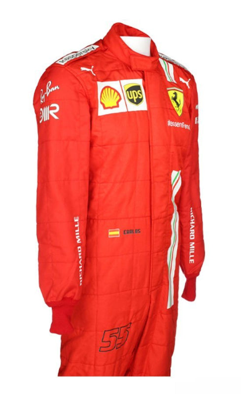 2021 Carlos Sainz Ferrari F1 Go Kart Racing Suit – CIK/FIA Level 2 Approved