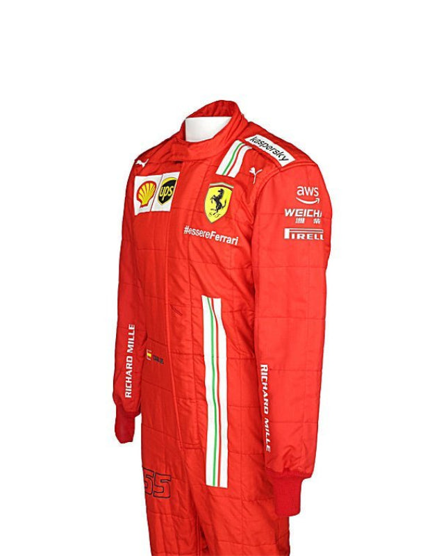 2021 Carlos Sainz Ferrari F1 Go Kart Racing Suit – CIK/FIA Level 2 Approved