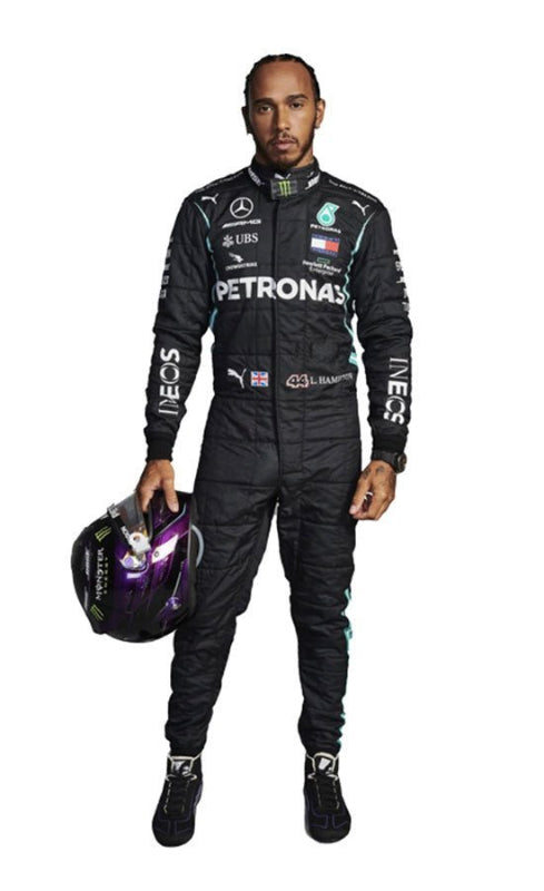 2021 Lewis Hamilton Mercedes Petronas Go Kart Racing Suit – CIK/FIA Level 2 Approved