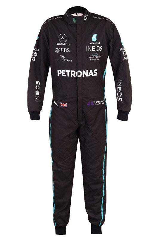 2022 F1 Petronas Lewis Hamilton Racing Suit – Mercedes AMG | CIK/FIA Level 2 Approved