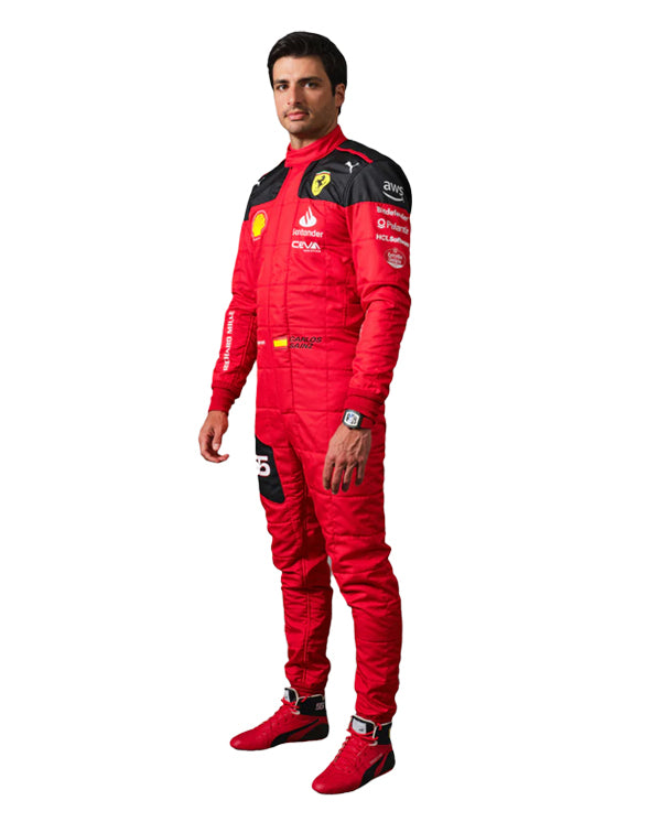 2023 Carlos Sainz Scuderia Ferrari F1 Racing Suit – CIK/FIA Level 2 Approved | Kart Racewear