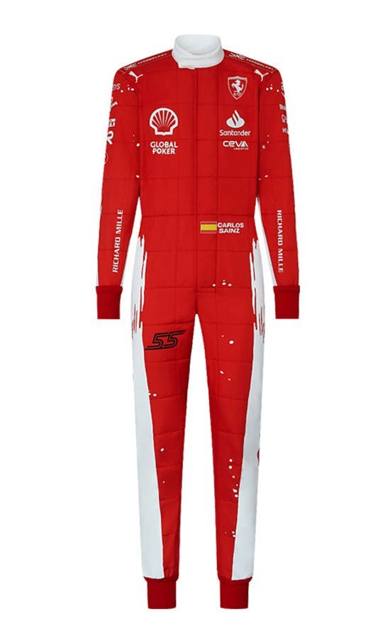 2023 Carlos Sainz GP Ferrari Racing Suit CIK/FIA Level 2 F1 Go Kart Racing
