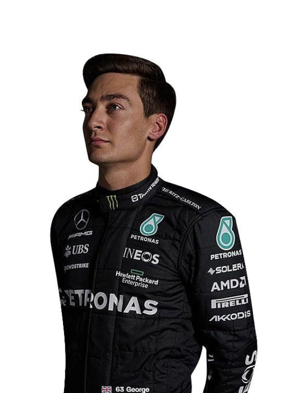 2023 George Russell Mercedes AMG Petronas Racing Suit – CIK/FIA Level 2 Approved | F1 Go-Kart Suit