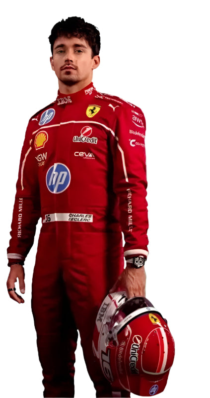 F1 2025 Charles Leclerc Ferrari Go Kart Racing Suit – CIK/FIA Level 2 Approved