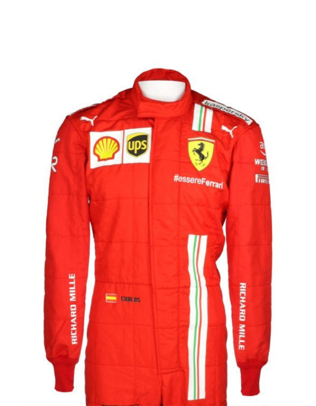 2021 Carlos Sainz Ferrari F1 Go Kart Racing Suit – CIK/FIA Level 2 Approved