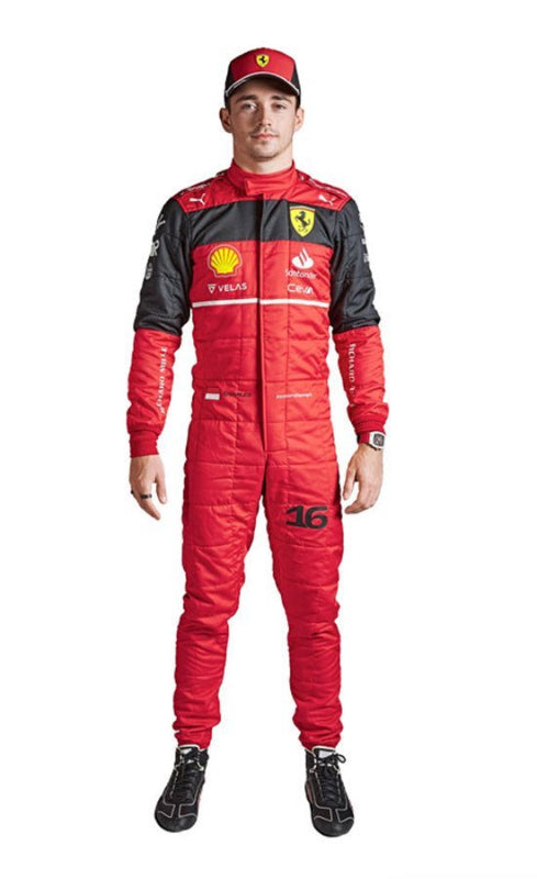 2022 Charles Leclerc Ferrari F1 Go Kart Racing Suit – CIK/FIA Level 2 Approved