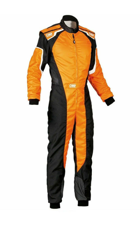 F1 Orange & Black OMP Go-Kart Racing Suit – CIK/FIA Level 2 Approved