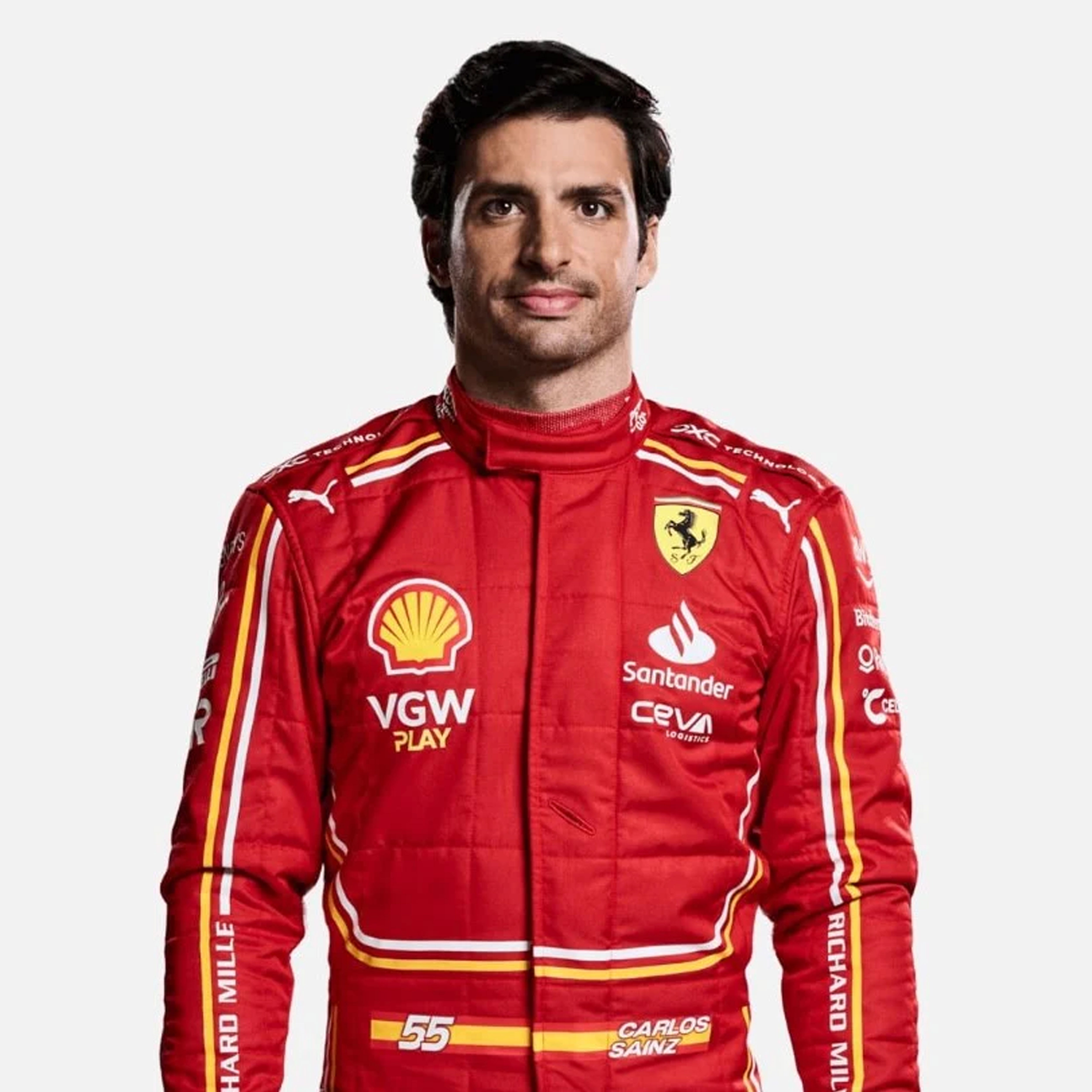 Carlos Sainz Ferrari Racing Suit 2024 CIK/FIA Level 2 F1 Go Karting Suit