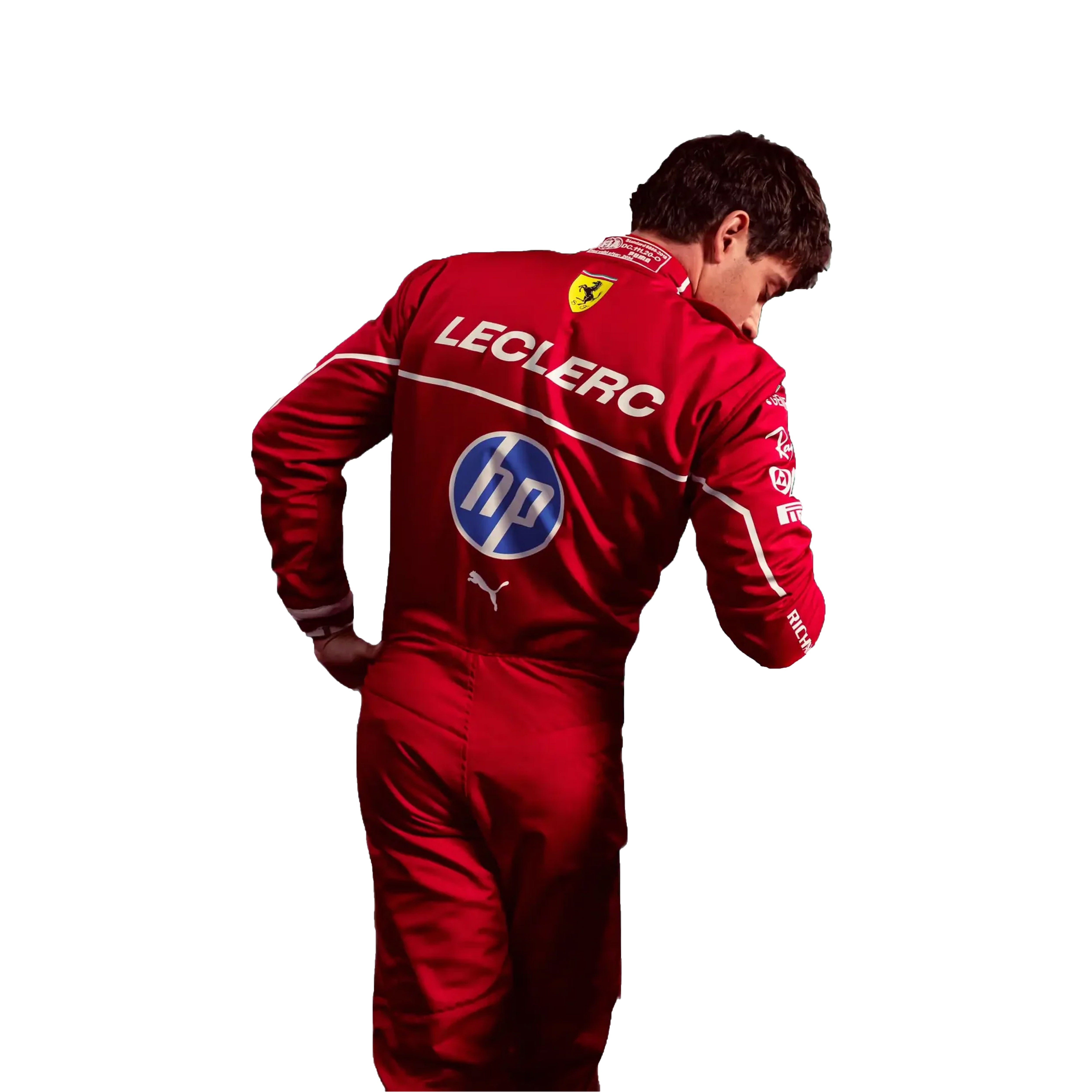 F1 2025 Charles Leclerc Ferrari Go Kart Racing Suit – CIK/FIA Level 2 Approved