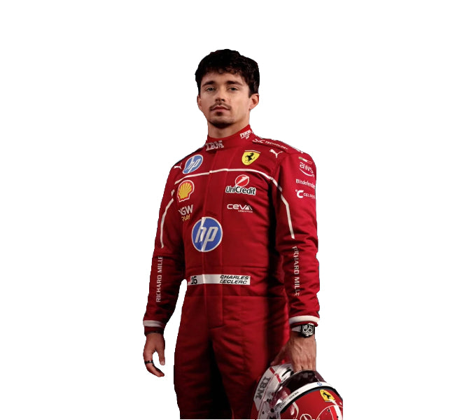 F1 2025 Charles Leclerc Ferrari Go Kart Racing Suit – CIK/FIA Level 2 Approved