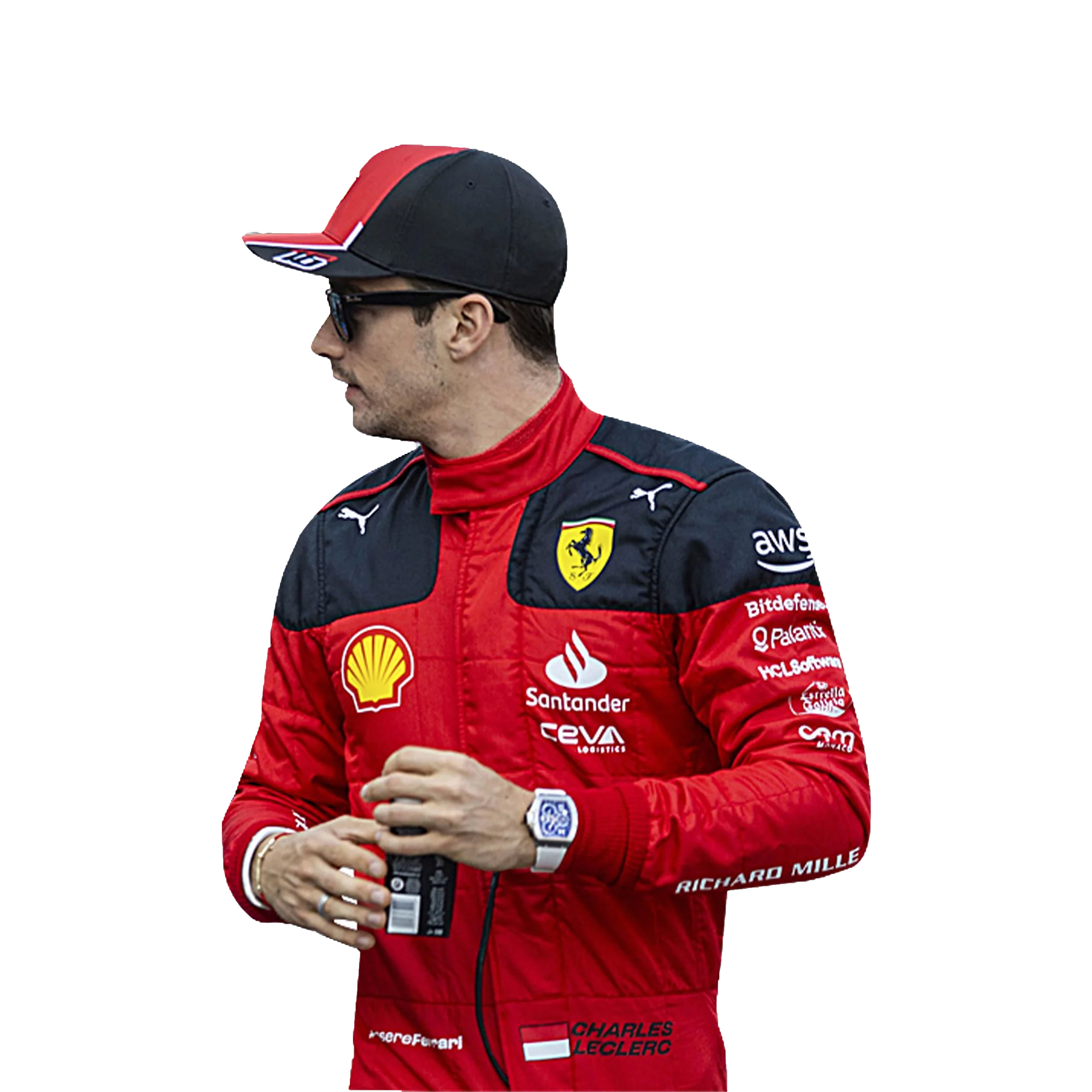 2023 Charles Leclerc Ferrari Racing Suit CIK/FIA Level 2 F1 Go Kart Racing