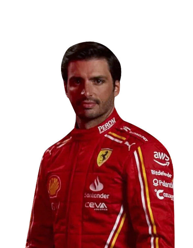 Carlos Sainz Ferrari Racing Suit 2024 CIK/FIA Level 2 F1 Go Karting Suit