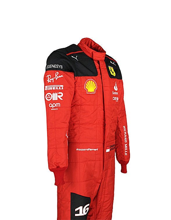2023 Charles Leclerc Ferrari Racing Suit CIK/FIA Level 2 F1 Go Kart Racing