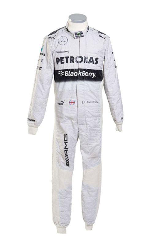 Lewis Hamilton Mercedes Petronas Go Kart Racing Suit – White Blackberry Edition | CIK/FIA Level 2
