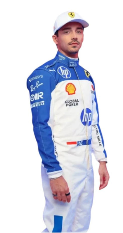 2025 Ferrari Miami GP Racing Suit – Leclerc & Hamilton Edition | CIK/FIA Level 2 Approved